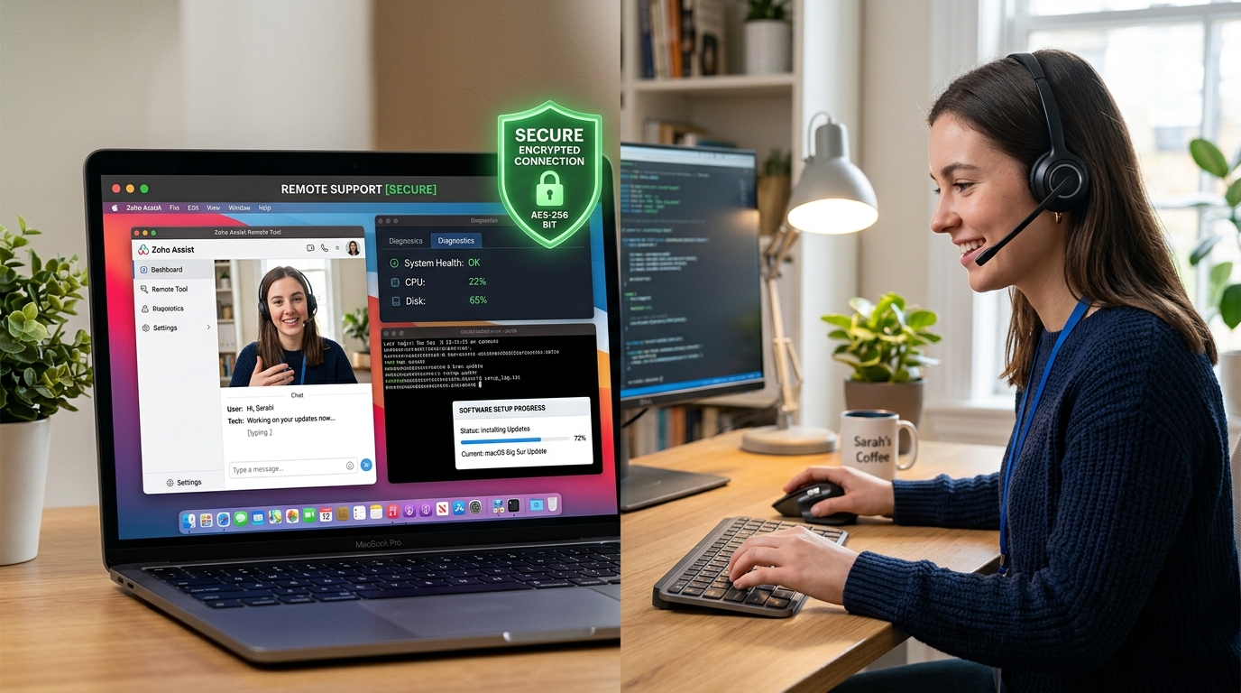 Secure remote software installation session